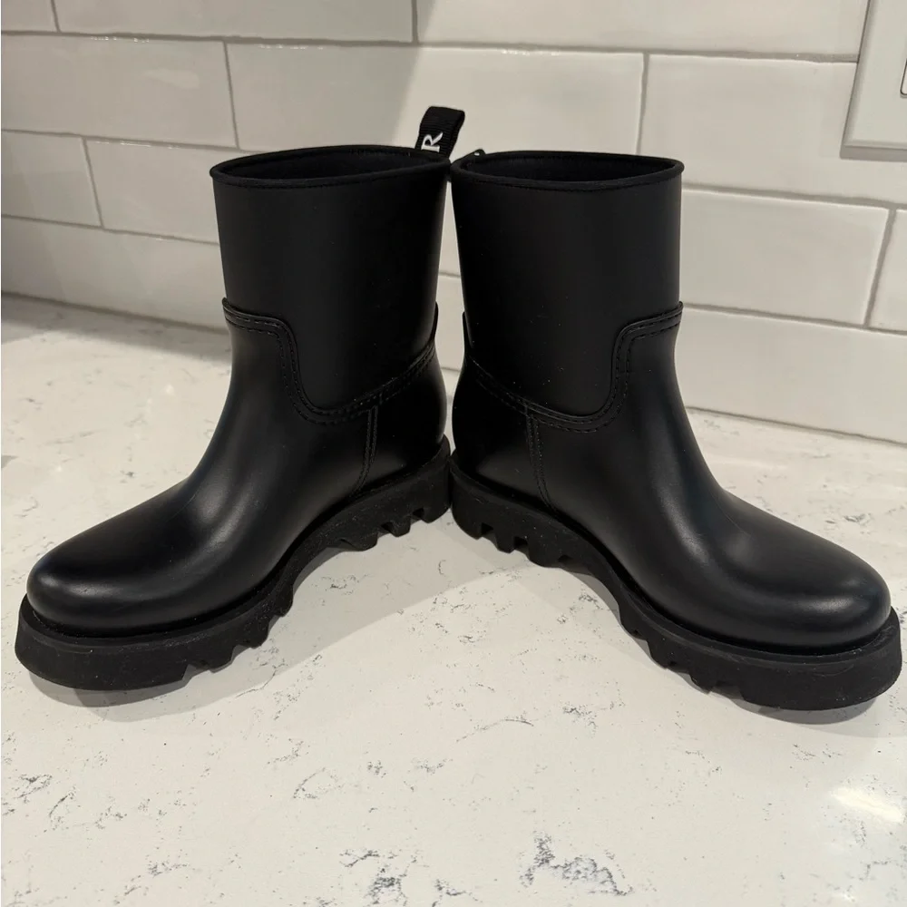 Moncler Ginette Black Rain Boots, SIZE 36 - Picture 6 of 8
